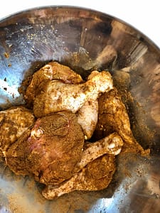 Step 2 - coat chicken in the rub 