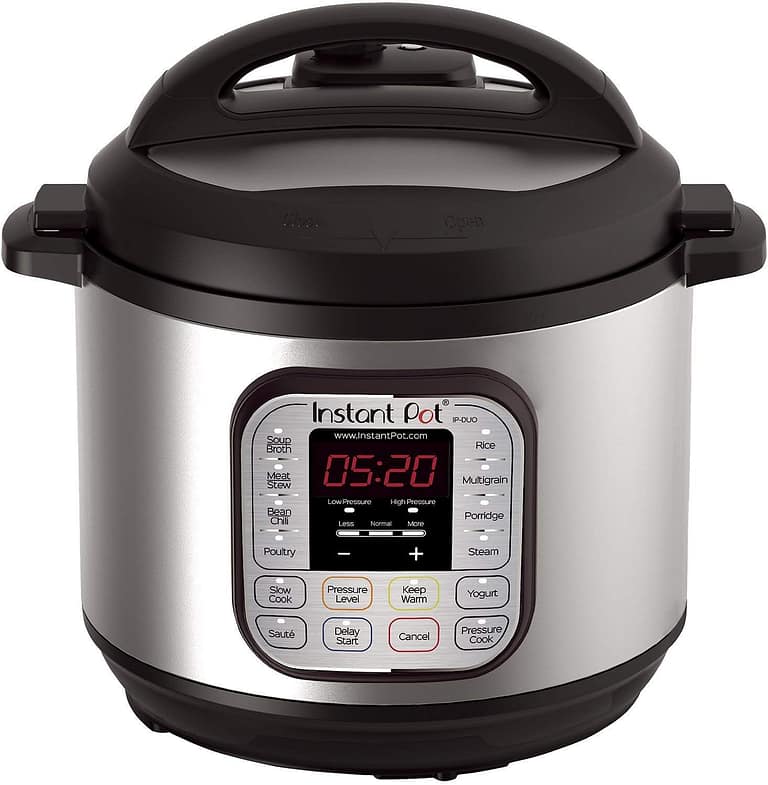 8-qt Instant Pot with black base and digital panel