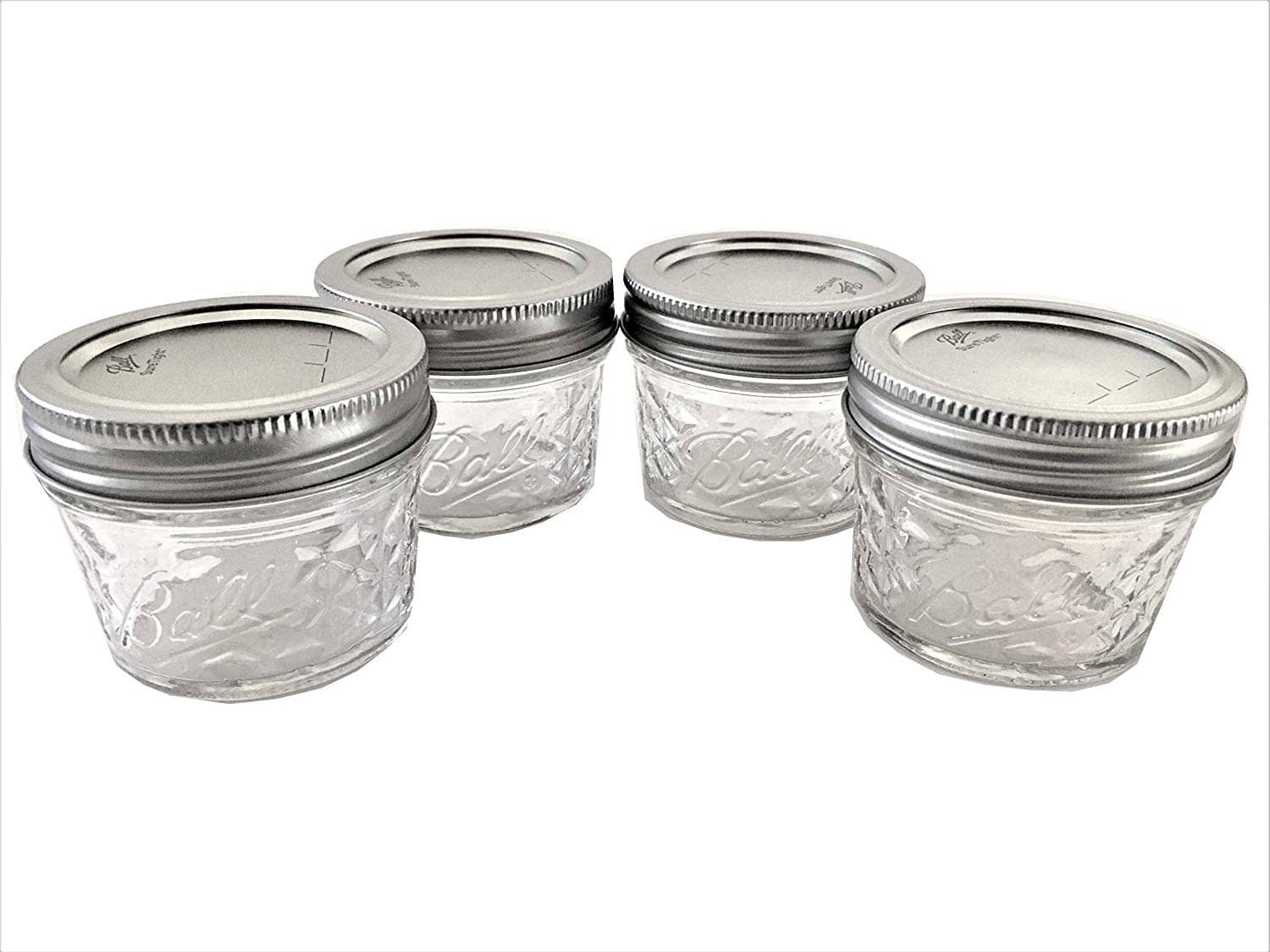 4 oz glass mason jars with metal lids