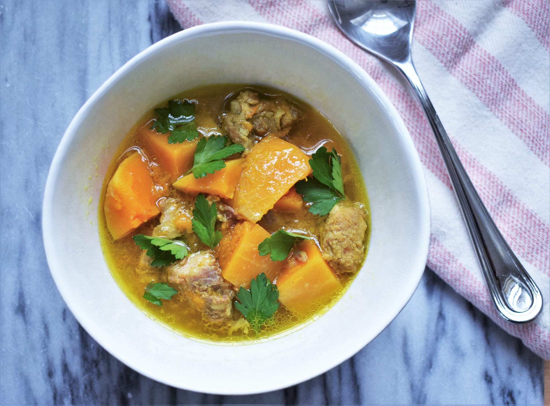 Instant pot pork and pumpkin stew